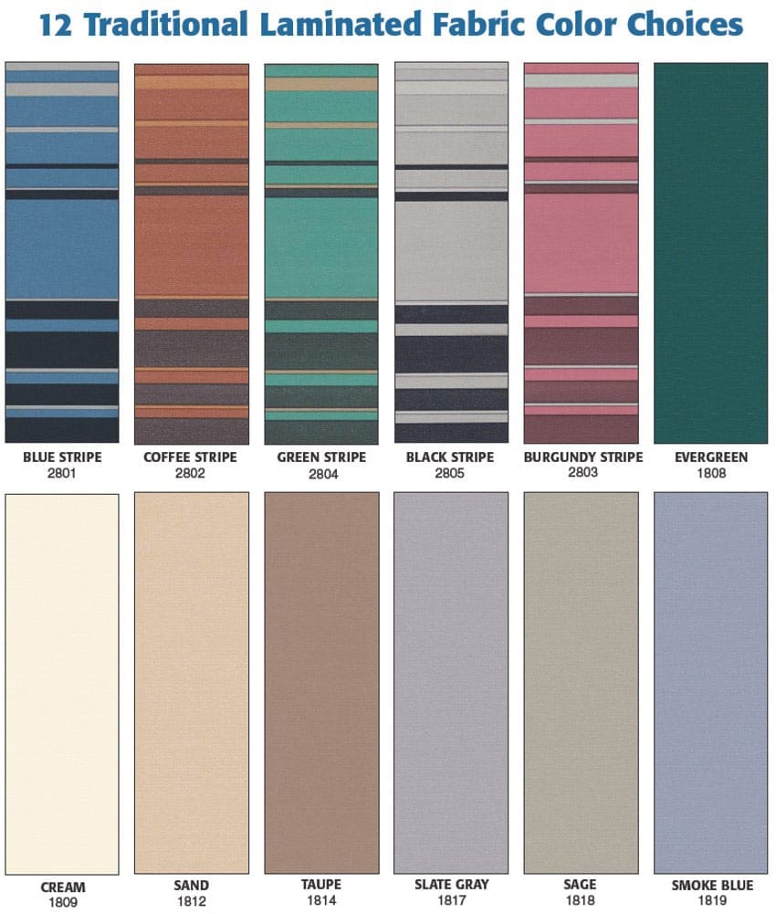 Traditional laminated fabric colors